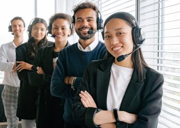Photo by Yan Krukau from Pexels: https://www.pexels.com/photo/happy-call-center-agents-looking-at-camera-8867482/