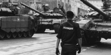 Photo by Kris Møklebust from Pexels: https://www.pexels.com/photo/policeman-walking-near-tanks-5764701/