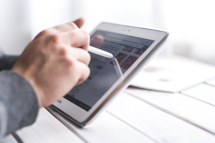 Photo by Kaboompics .com from Pexels: https://www.pexels.com/photo/hand-using-stylus-pen-for-touching-the-digital-tablet-screen-6336/