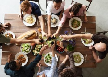 Photo by fauxels from Pexels: https://www.pexels.com/photo/group-of-people-making-toast-3184183/