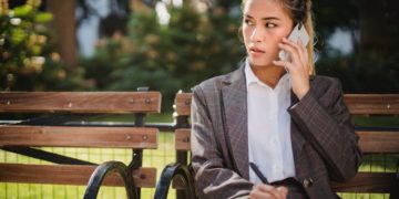 Photo by Ketut Subiyanto from Pexels: https://www.pexels.com/photo/business-woman-in-suit-on-park-bench-talking-on-mobile-4962784/