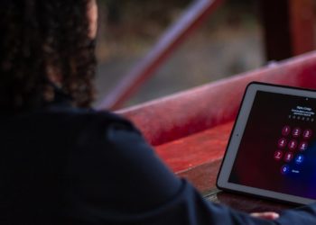 Photo by Felipe Balduino: https://www.pexels.com/photo/a-person-looking-at-a-tablet-screen-with-password-9578527/