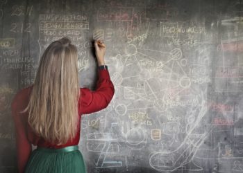 Photo by Andrea Piacquadio: https://www.pexels.com/photo/woman-in-red-long-sleeve-writing-on-chalk-board-3769714/