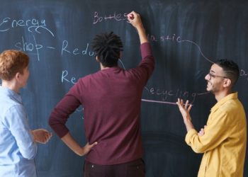Photo by fauxels: https://www.pexels.com/photo/photo-of-man-writing-on-blackboard-3182751/