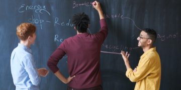 Photo by fauxels: https://www.pexels.com/photo/photo-of-man-writing-on-blackboard-3182751/