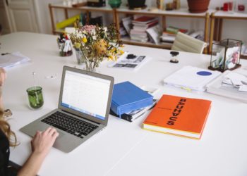 Photo by Polina Zimmerman: https://www.pexels.com/photo/photo-of-orange-book-beside-laptop-3747455/