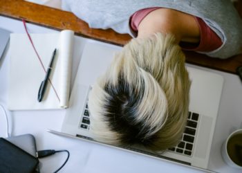 Photo by Ketut Subiyanto: https://www.pexels.com/photo/exhausted-woman-with-head-on-keyboard-4126694/
