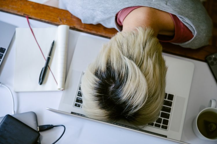 Photo by Ketut Subiyanto: https://www.pexels.com/photo/exhausted-woman-with-head-on-keyboard-4126694/