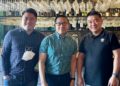 From left to right: Michael Adam Ayson, relationship manager of PLDT Enterprise; Jerry Dy, retail industry consultant of PLDT Enterprise; Jackson Go, president/CEO/managing director of Vikings Group