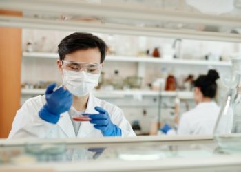 Photo by Edward Jenner: https://www.pexels.com/photo/man-doing-a-sample-test-in-the-laboratory-4033148/