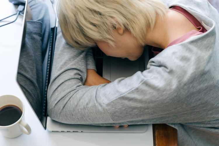 Photo by Ketut Subiyanto: https://www.pexels.com/photo/crop-woman-sleeping-on-laptop-keyboard-4126699/