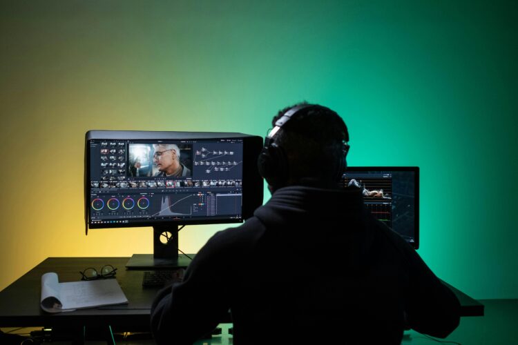Photo by Ron Lach : https://www.pexels.com/photo/a-man-sitting-on-front-of-the-computer-while-editing-video-8102677/