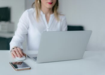 Photo by Marek Levak: https://www.pexels.com/photo/woman-using-silver-laptop-2265488/