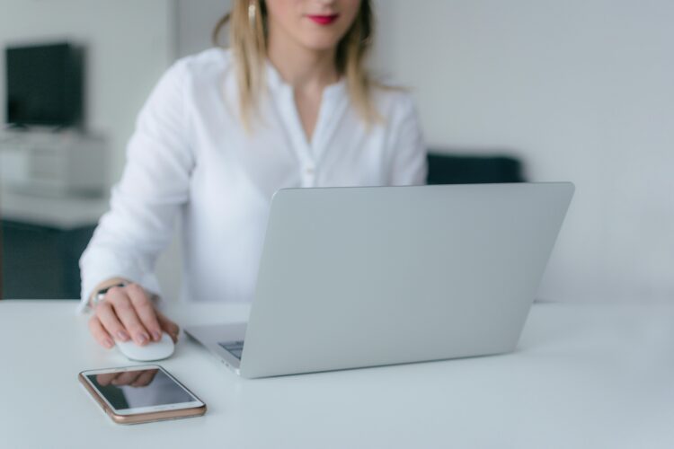 Photo by Marek Levak: https://www.pexels.com/photo/woman-using-silver-laptop-2265488/