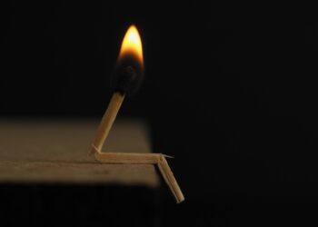 Photo by Sebastian Sørensen: https://www.pexels.com/photo/lighted-matchstick-on-brown-wooden-surface-750225/