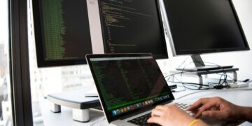 Photo by Christina Morillo: https://www.pexels.com/photo/close-up-photo-of-person-typing-on-laptop-1181675/ developer computer